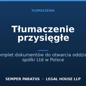 Certified Translation - Complete Branch Opening Documents